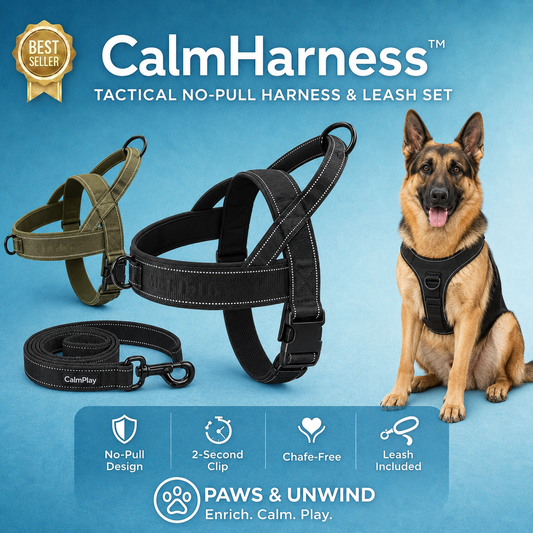 CalmHarness™ — Tactical No-Pull Dog Harness & Leash Set