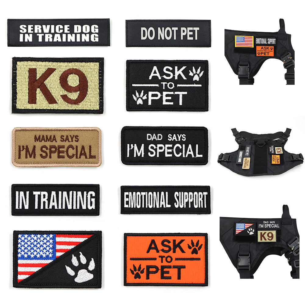 Dog Harness Patches Set 12 Hook And Loop Patches For...