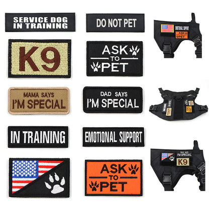 Dog Harness Patches Set 12 Hook And Loop Patches For...