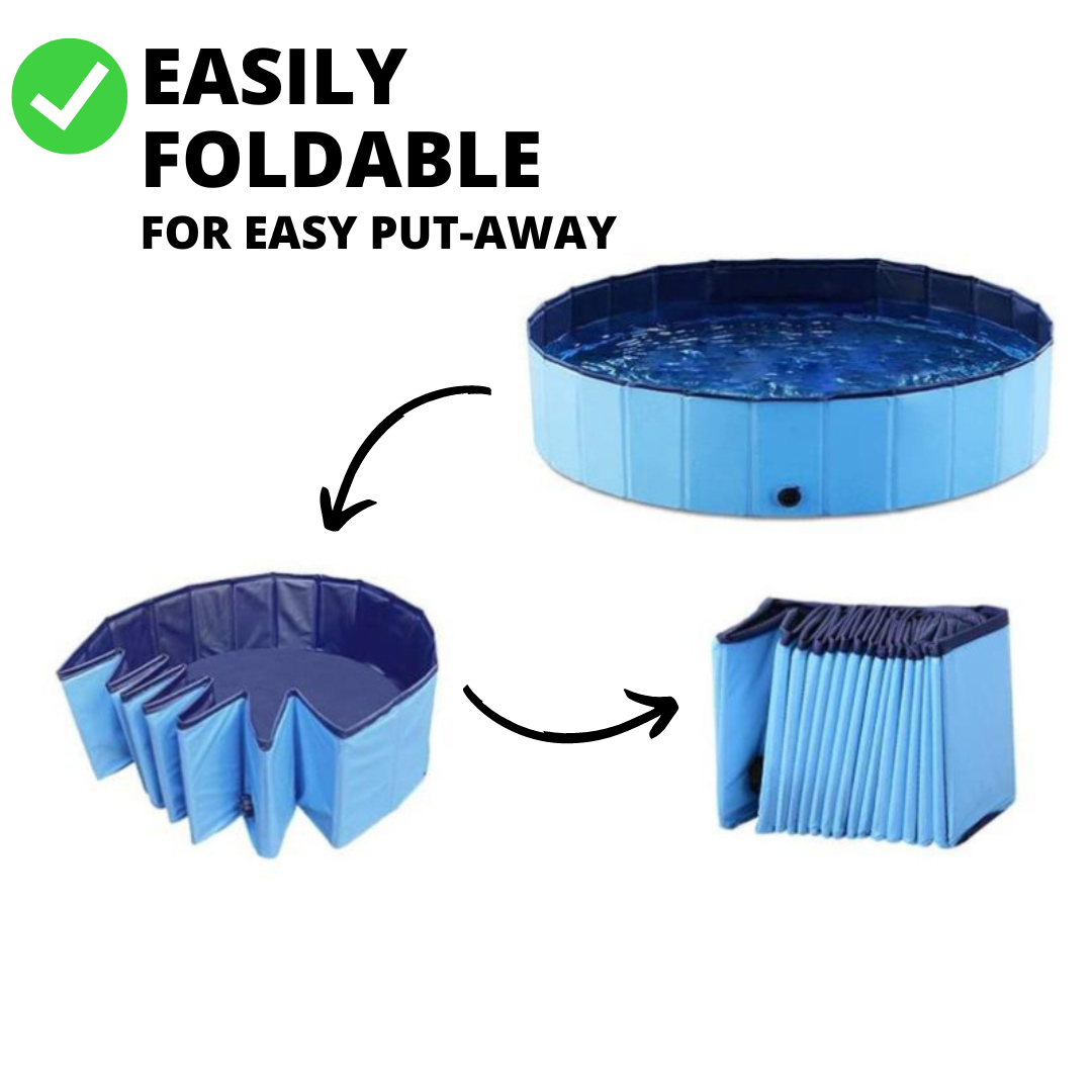 Pop-Up Dog Pool Foldable - Outdoor Bath And Pool For...