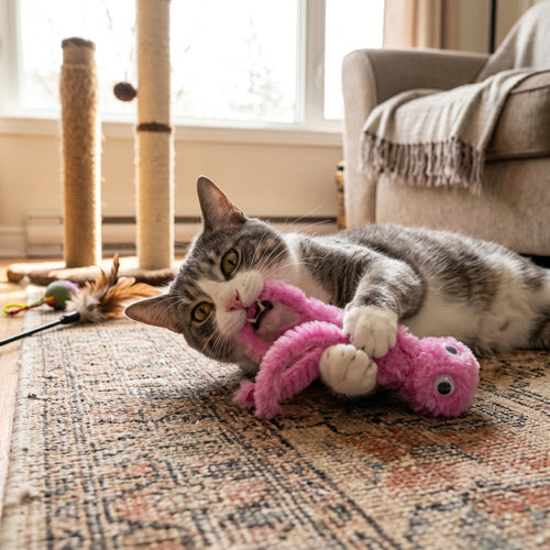 Cute Octopus Plush Cat Toy - Bite Resistant, Interactive...
