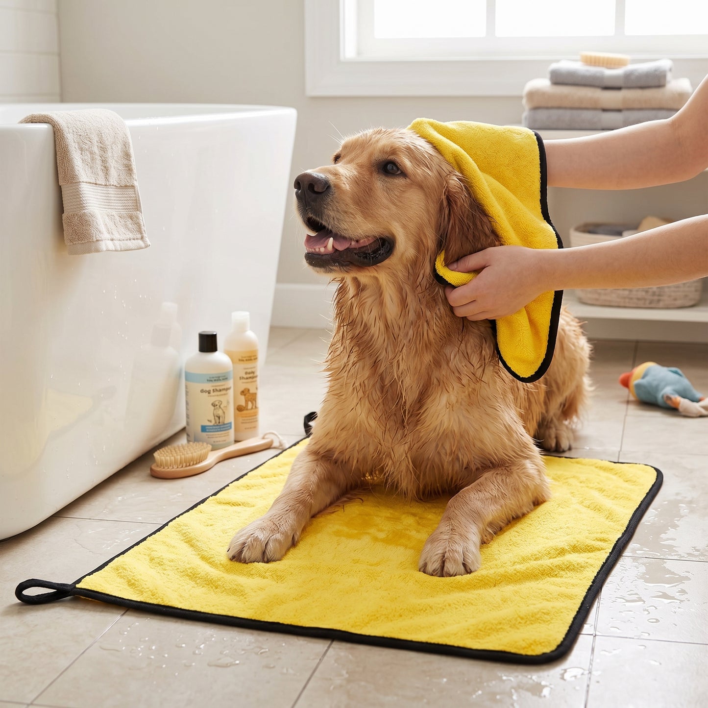 Absorbent Quick Drying Pet Towels for Dogs & Cats - Soft...