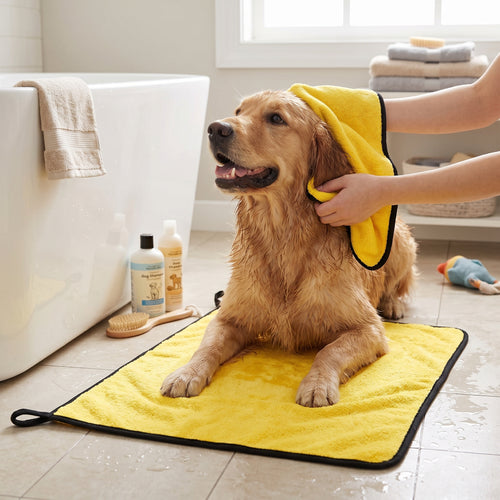 Absorbent Quick Drying Pet Towels for Dogs & Cats - Soft...