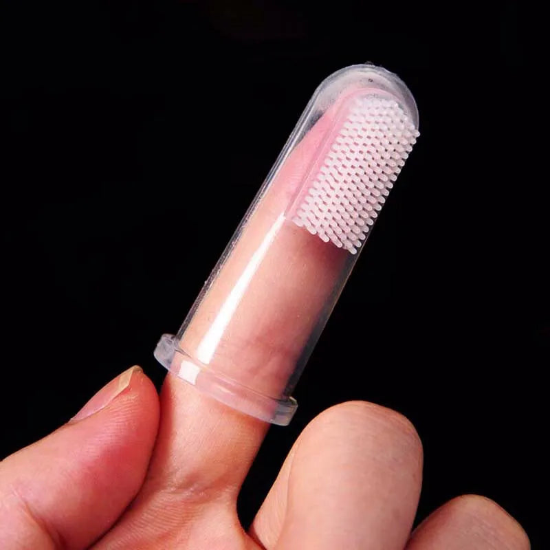 Soft Silicone Finger Toothbrush for Medium Dogs - 5 Pcs...