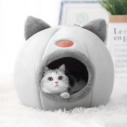 New Deep Sleep Comfort Cat Bed - Cozy Indoor Cave Nest...