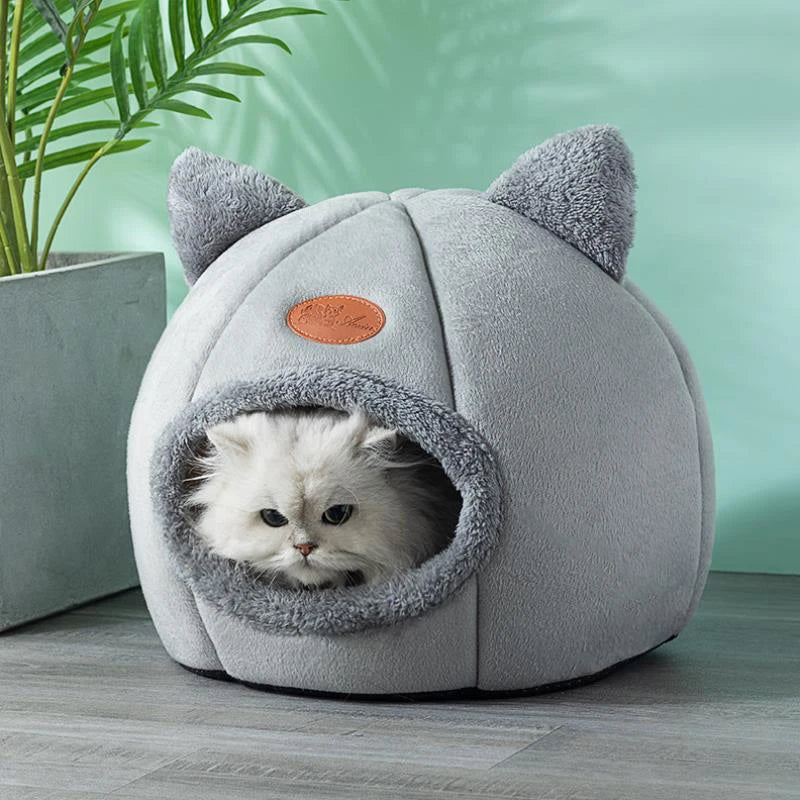 New Deep Sleep Comfort Cat Bed - Cozy Indoor Cave Nest...