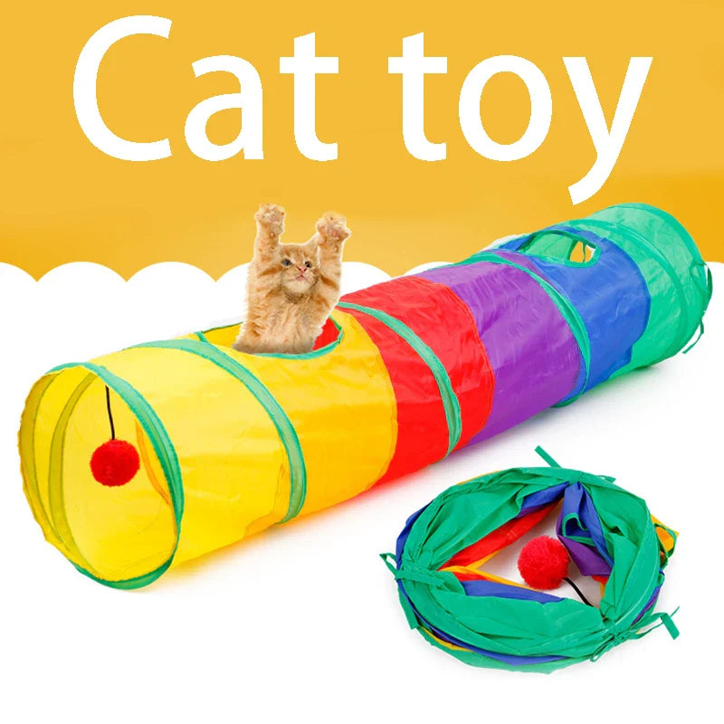 Cat Tunnel Pet Tube - Collapsible Indoor Outdoor Toy for...