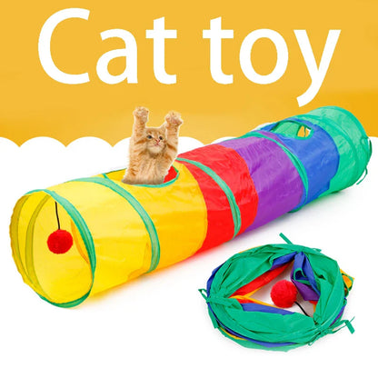 Cat Tunnel Pet Tube - Collapsible Indoor Outdoor Toy for...