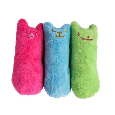 Teeth Grinding Catnip Toys - Funny Plush Cat Chewing Toy...
