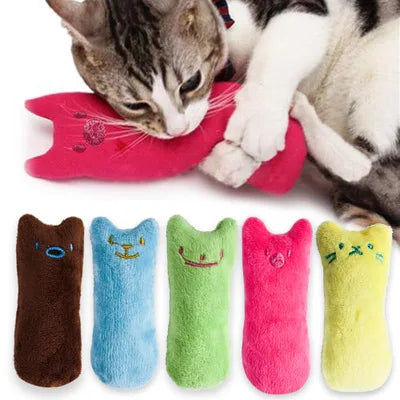 Teeth Grinding Catnip Toys - Funny Plush Cat Chewing Toy...