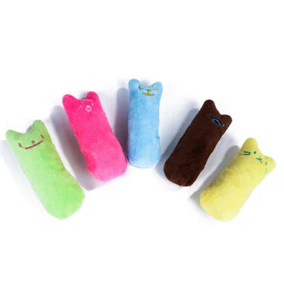 Teeth Grinding Catnip Toys - Funny Plush Cat Chewing Toy...