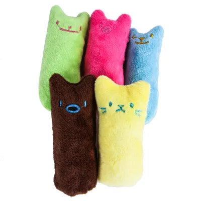 Teeth Grinding Catnip Toys - Funny Plush Cat Chewing Toy...