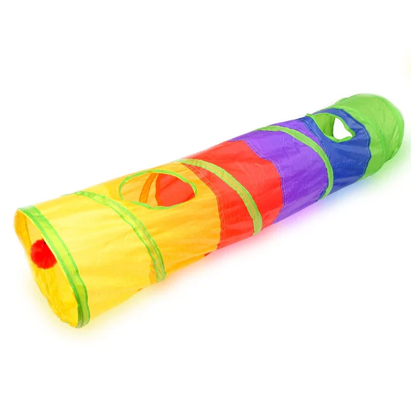 Cat Tunnel Pet Tube - Collapsible Indoor Outdoor Toy for...