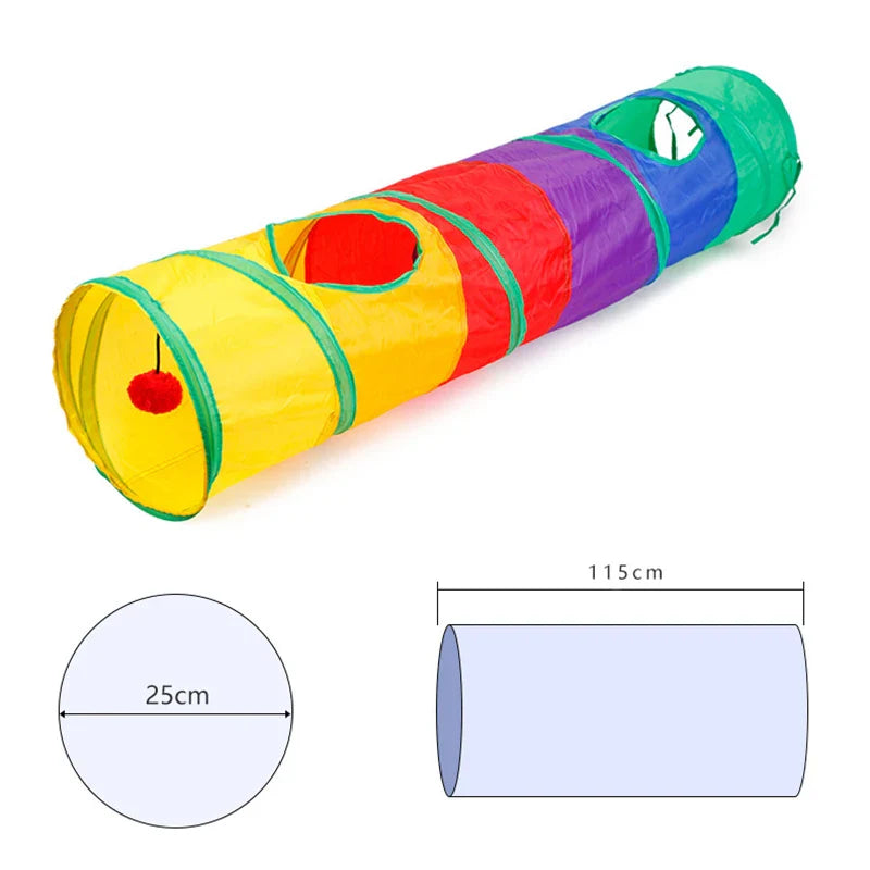 Cat Tunnel Pet Tube - Collapsible Indoor Outdoor Toy for...