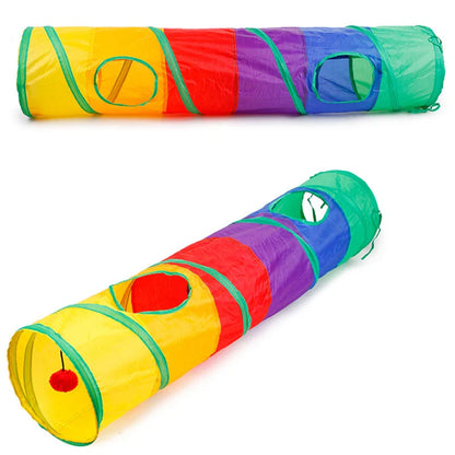Cat Tunnel Pet Tube - Collapsible Indoor Outdoor Toy for...