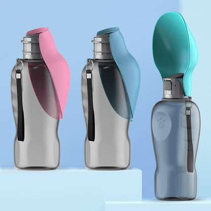 Travel Water Bottle For Dogs With Foldable Leak-proof Bowl,