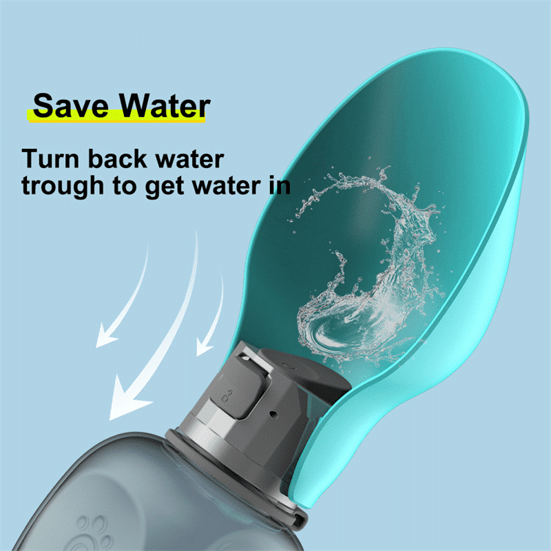 Travel Water Bottle For Dogs With Foldable Leak-proof Bowl,