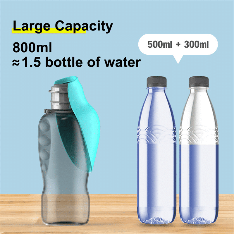 Travel Water Bottle For Dogs With Foldable Leak-proof Bowl,