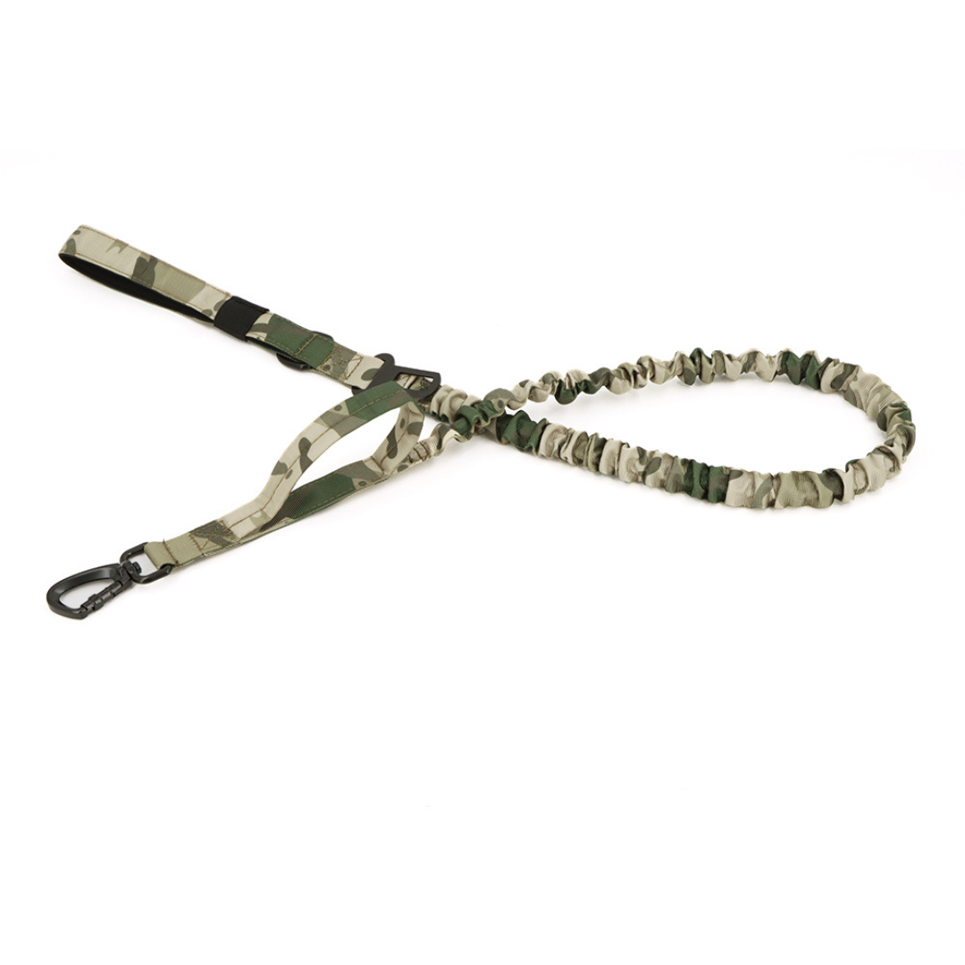 Dog Leash Tactical Double-Handle Padded Bungee Center...
