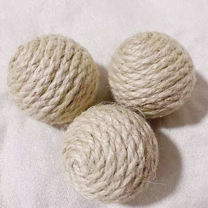 Handmade Sisal Cat Sounding Balls - Interactive Toy for...