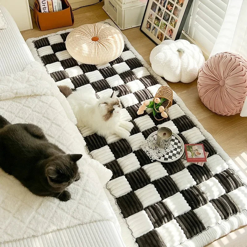 Garden Protective Couch Cover Thicken Plush Sofa Mat...