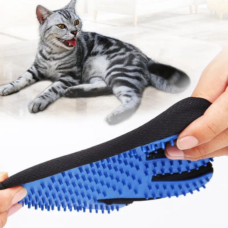 Silicone Pet Grooming Gloves for Cats & Dogs - Hair...
