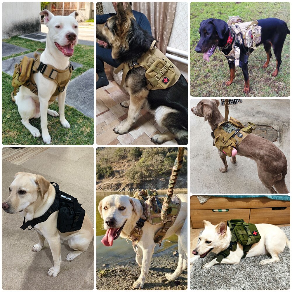 MOLLE Pouch Set For Harness Tactical Dog Gear...
