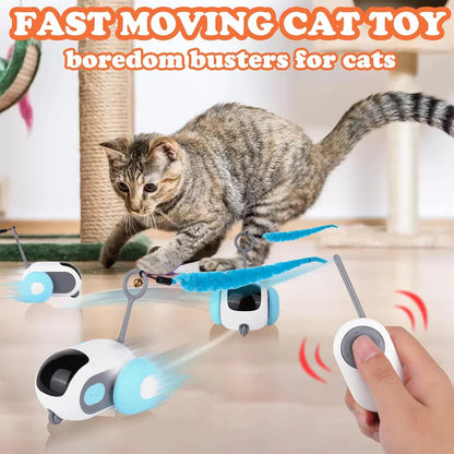 Smart Cat Toy 2 Modes Remote Controlled Car for Cats...