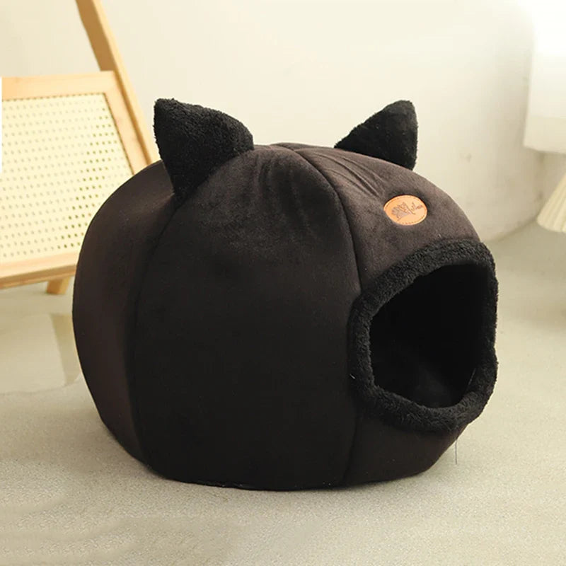 New Deep Sleep Comfort Cat Bed - Cozy Indoor Cave Nest...