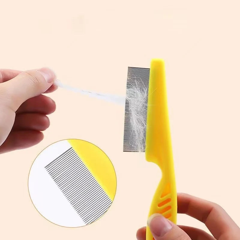 Stainless Steel Pet Grooming Comb - Flea & Shedding...