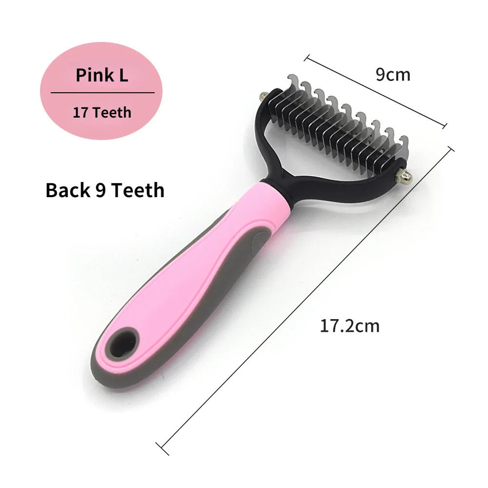 Pet Grooming Care Deshedding Brush for Dogs & Cats - Fur...
