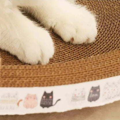Corrugated Cat Scratcher - Round Oval Grinding Toy...