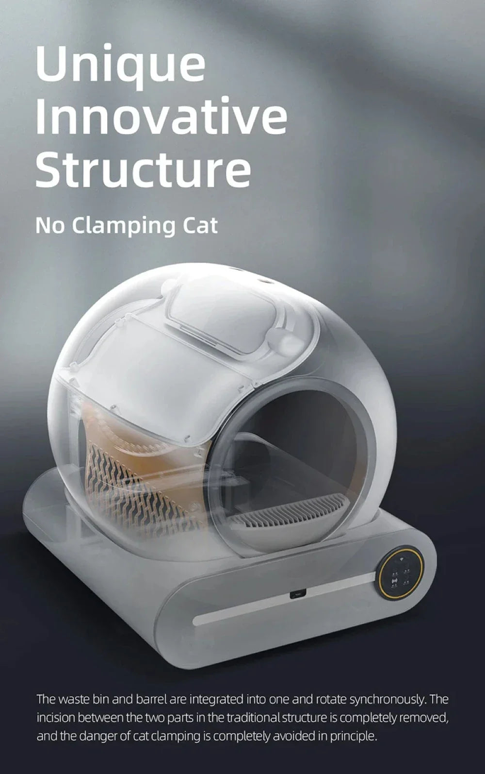 Cat Litter Box Large Space Smart WiFi Auto Clean...