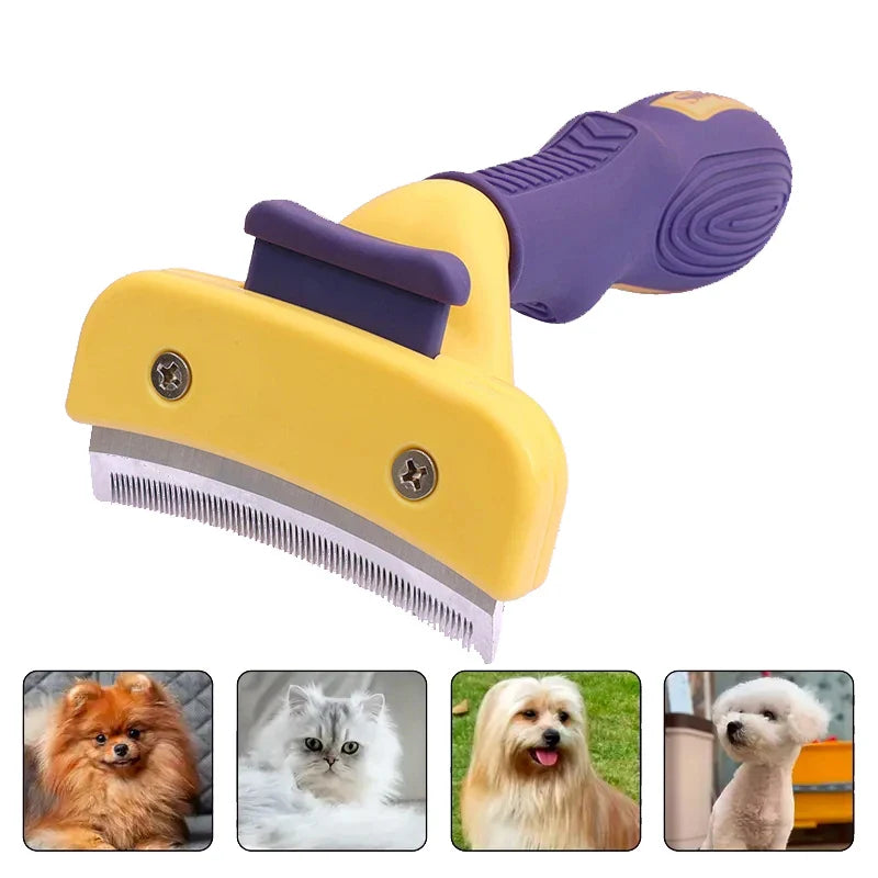Stainless Steel Pet Grooming Brush - Anti-Lice Comb for...