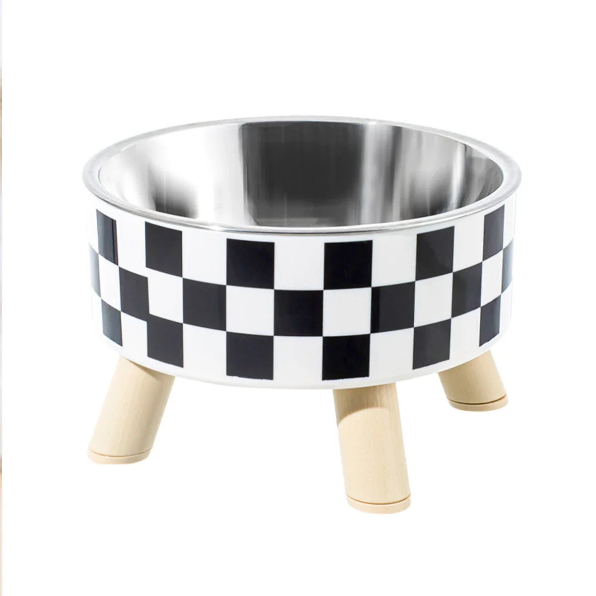 A Cat Bowl For Cats And Dogs - Tall Polka-Dot Stainless...