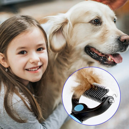 Pet Grooming Care Deshedding Brush for Dogs & Cats - Fur...