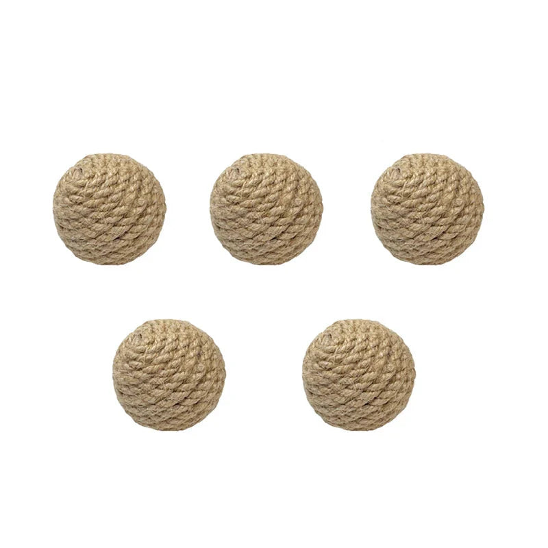 Handmade Sisal Cat Sounding Balls - Interactive Toy for...