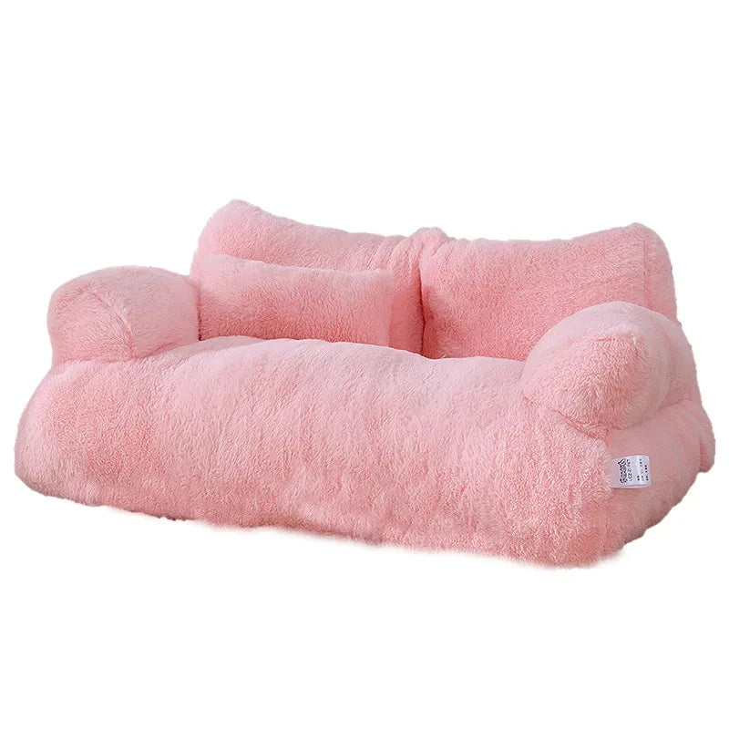 Luxury Cat Bed Sofa - Winter Warm Plush Nest for Small...