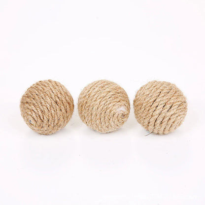 Handmade Sisal Cat Sounding Balls - Interactive Toy for...