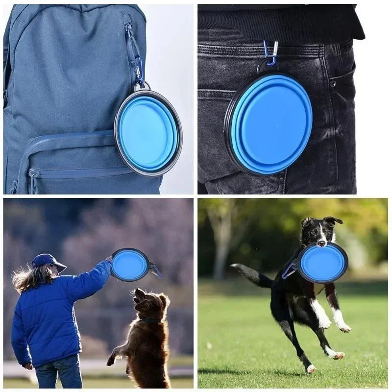 Pet Folding Travel Bowl - Dog & Cat Food & Water