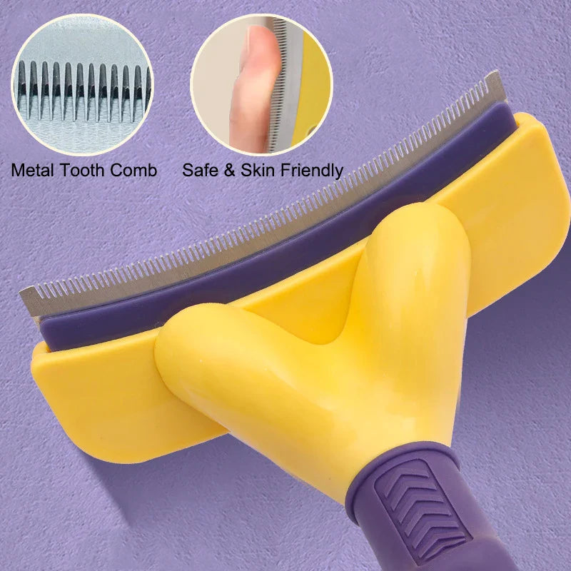 Stainless Steel Pet Grooming Brush - Anti-Lice Comb for...