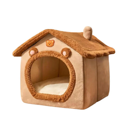 Foldable Pet House Removable Washable Cat House for...