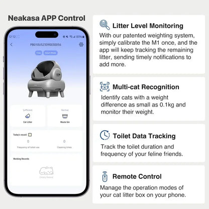 Smart Cat Litter Box App Controlled Automatic Self...