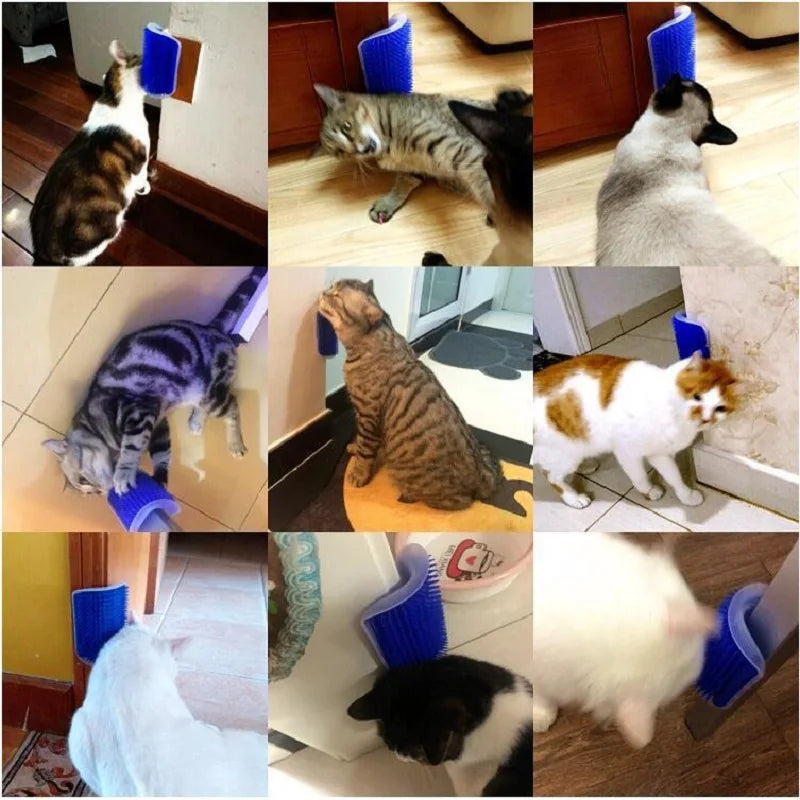 Cat Grooming Scratcher Brush & Massager for Dogs and...