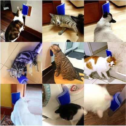 Cat Grooming Scratcher Brush & Massager for Dogs and...