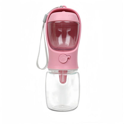 Portable Dog Cat Water Bottle with Food Storage for...