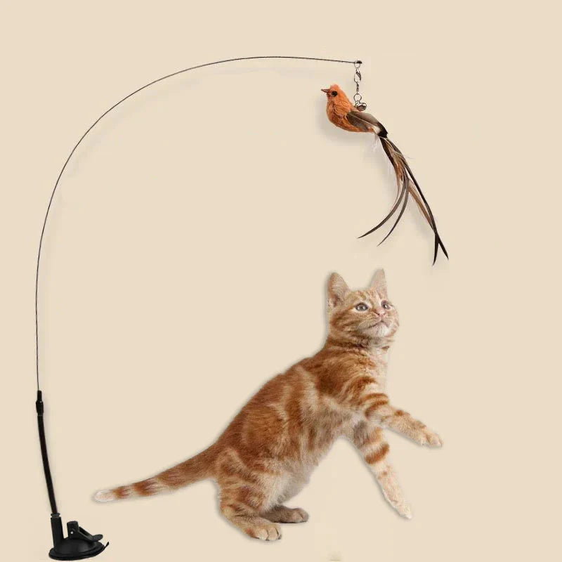 Simulated Bird Cat Toys - Upgraded Feather Teasing...