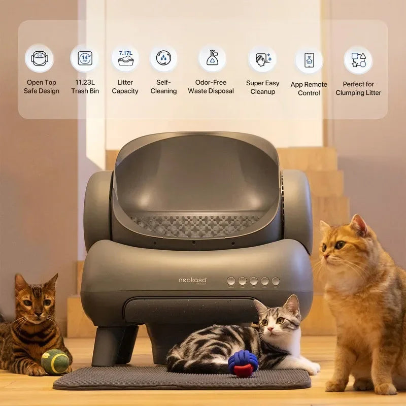 Smart Cat Litter Box App Controlled Automatic Self...