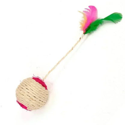 Sisal Scratching Ball Cat Toy - Interactive Training Toy...