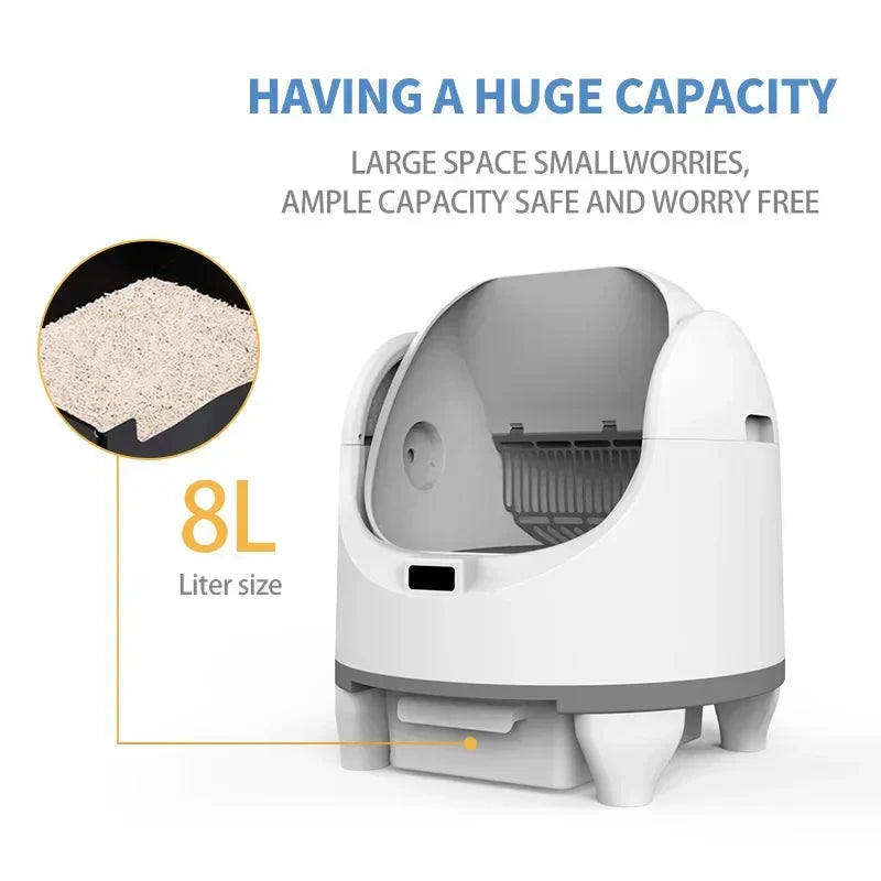 Automatic Cat Litter Box Self Cleaning With App Control...